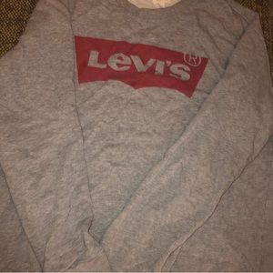 levis gray crewneck womens